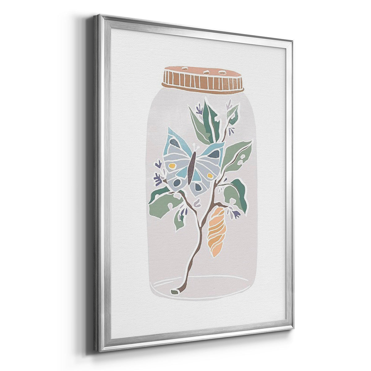 Nature Jar II - Modern Framed Canvas Print