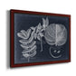 Foliage on Navy I Premium Framed Canvas- Ready to Hang