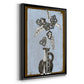 Graphic Flowers in Vase I - Modern Framed Canvas Print
