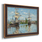 Ships Riding on the Seine - Ornate Framed Canvas Print