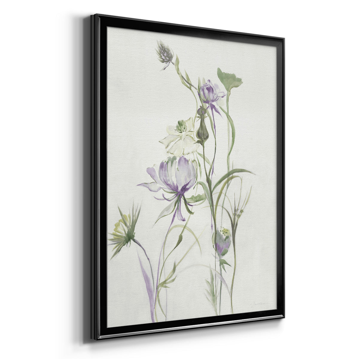 Late Summer Wildflowers II - Modern Framed Canvas Print