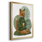 Latte Fox in Sweater - Modern Framed Canvas Print