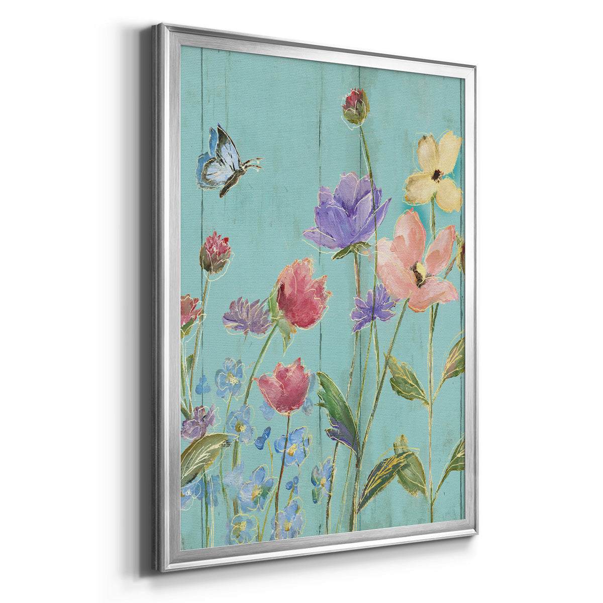 Wildflower Flutter III - Modern Framed Canvas Print