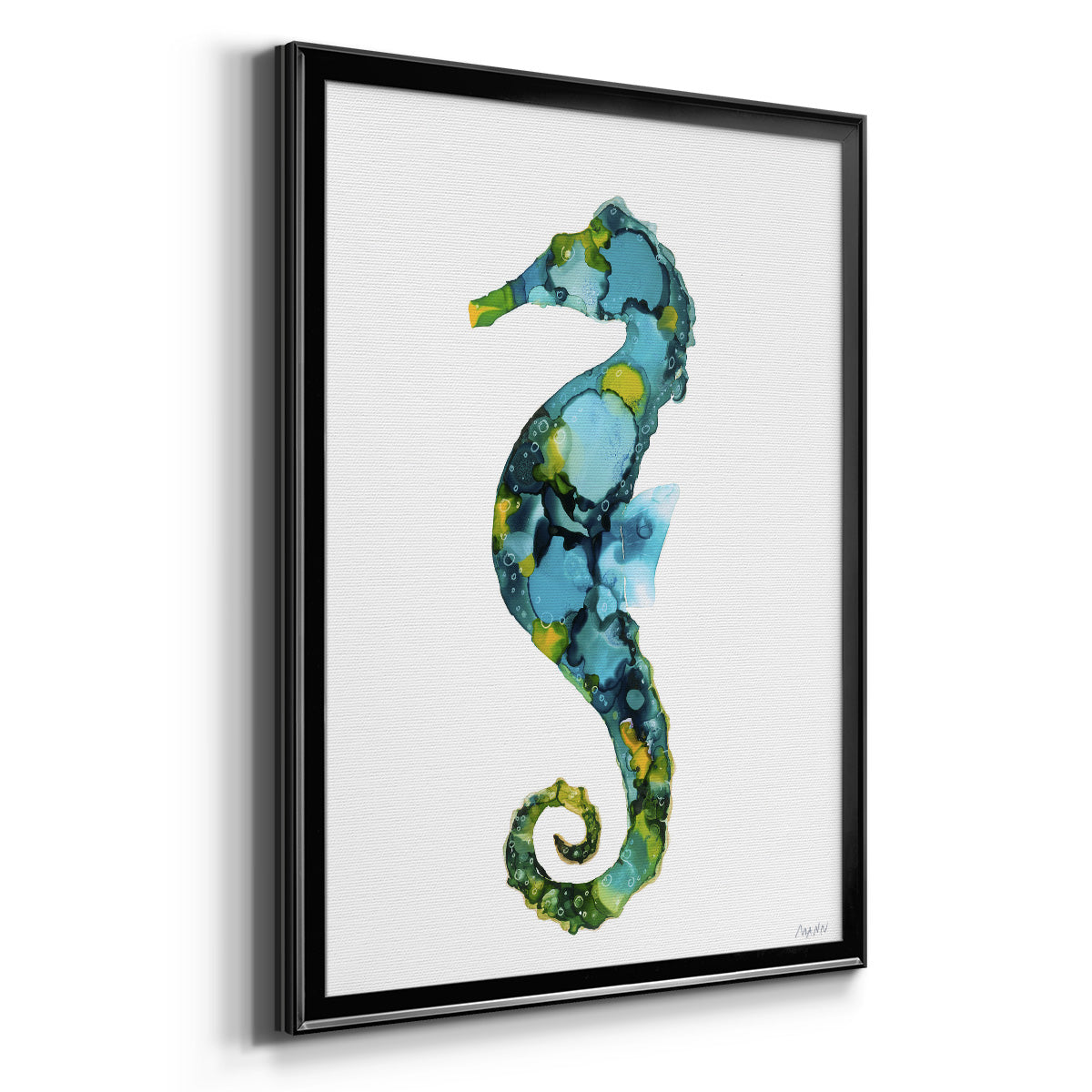 Seahorse - Modern Framed Canvas Print