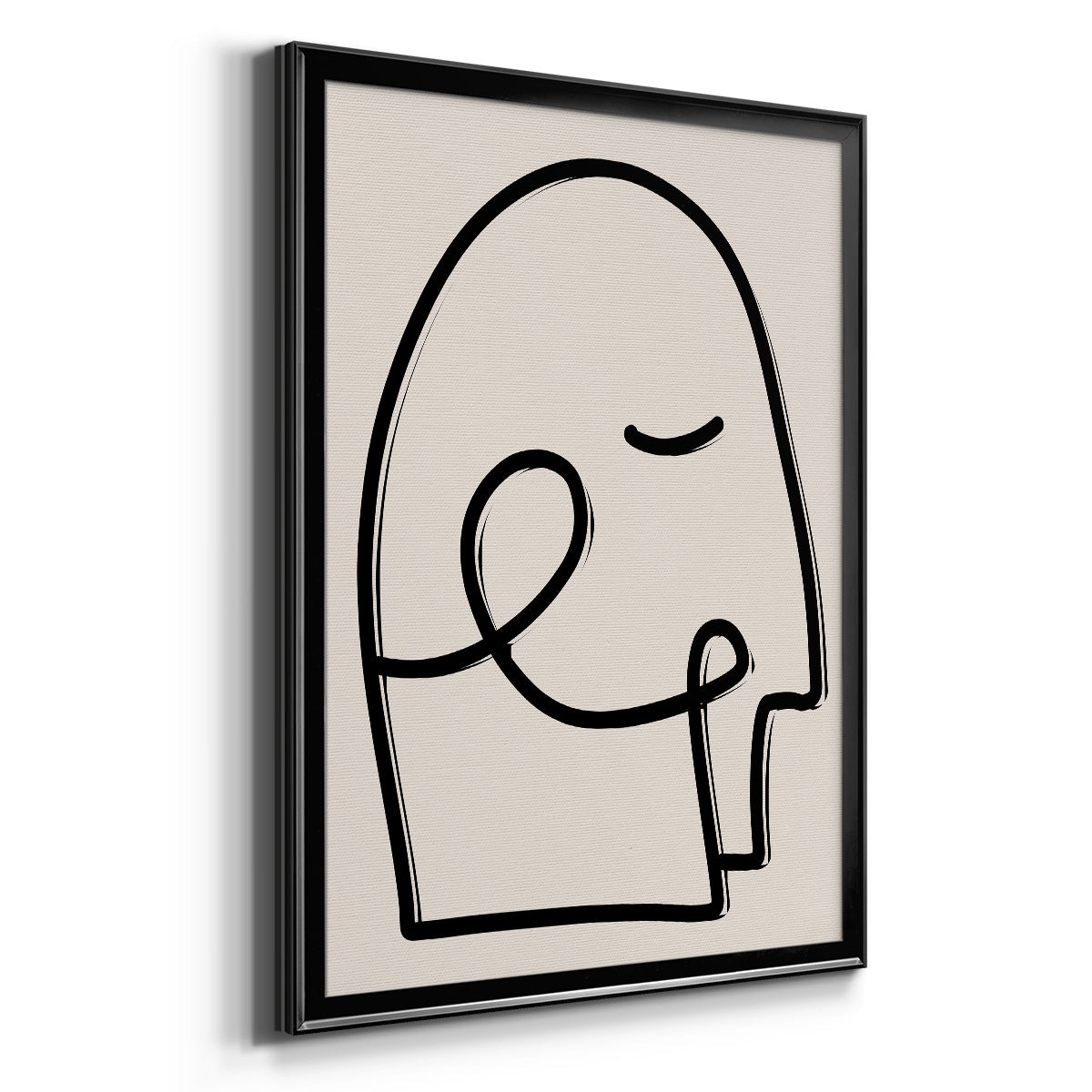 Face It I - Modern Framed Canvas Print