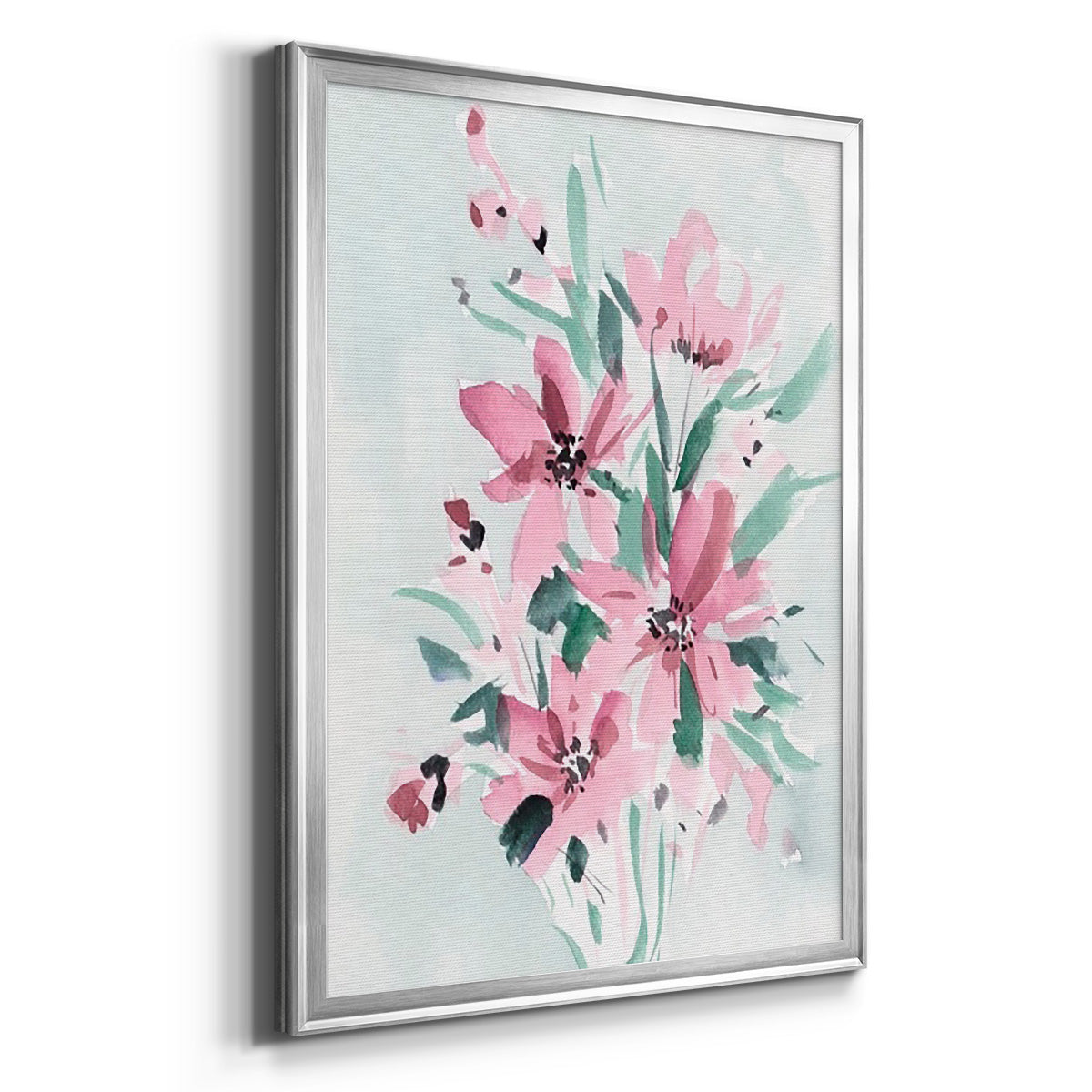 Posy Blooms I - Modern Framed Canvas Print