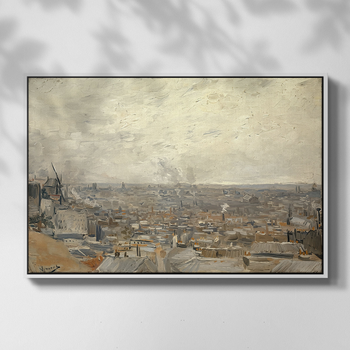 View from Montmartre, 1886 - Floater Framed Canvas Print