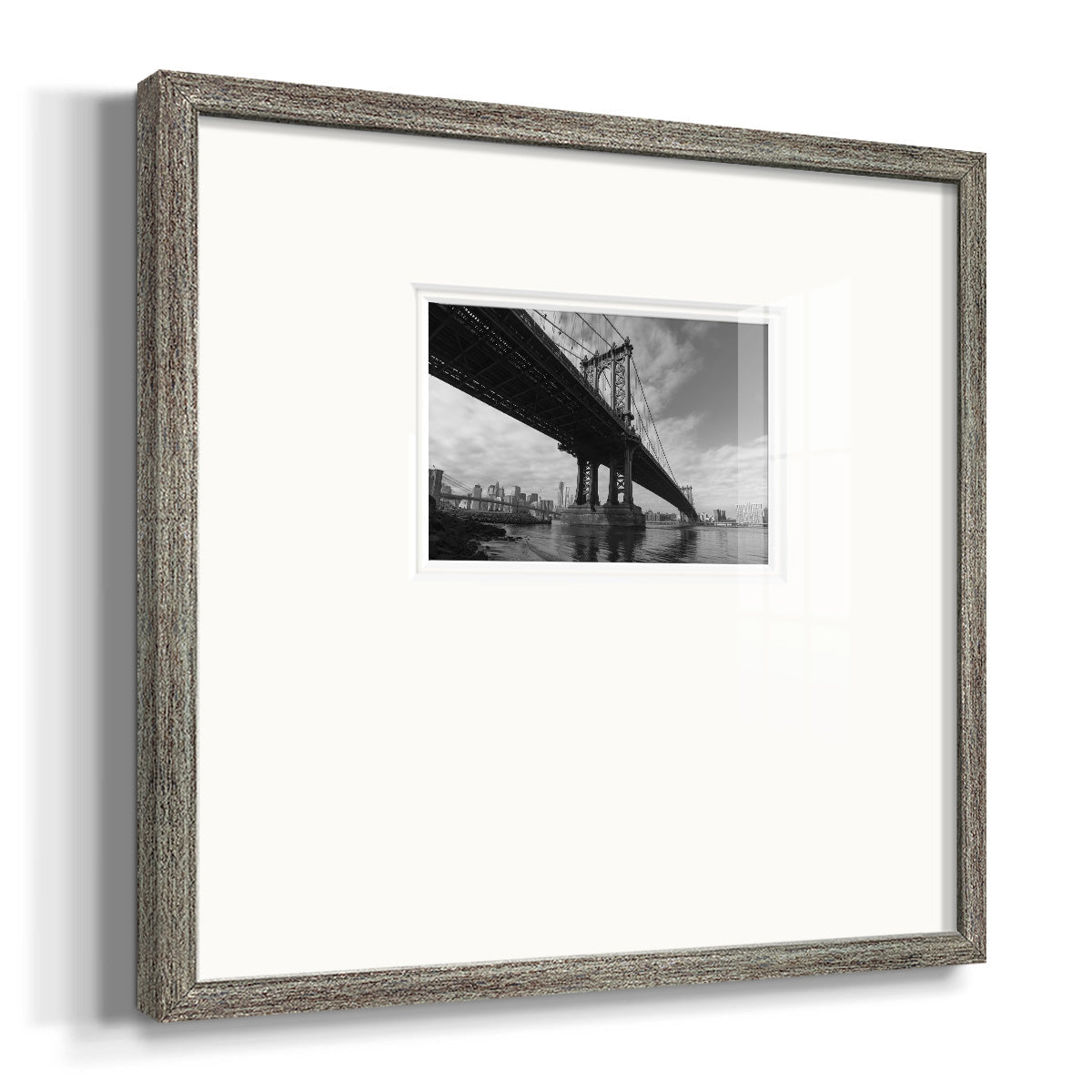 Manhattan Bridge Premium Framed Print Double Matboard