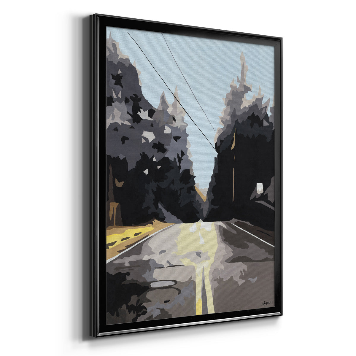 The Road Less Traveled - Modern Framed Canvas Print