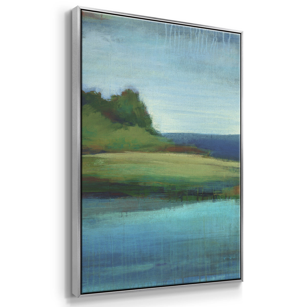 Silent Lakeside I - Framed Premium Gallery Wrapped Canvas L Frame - Ready to Hang