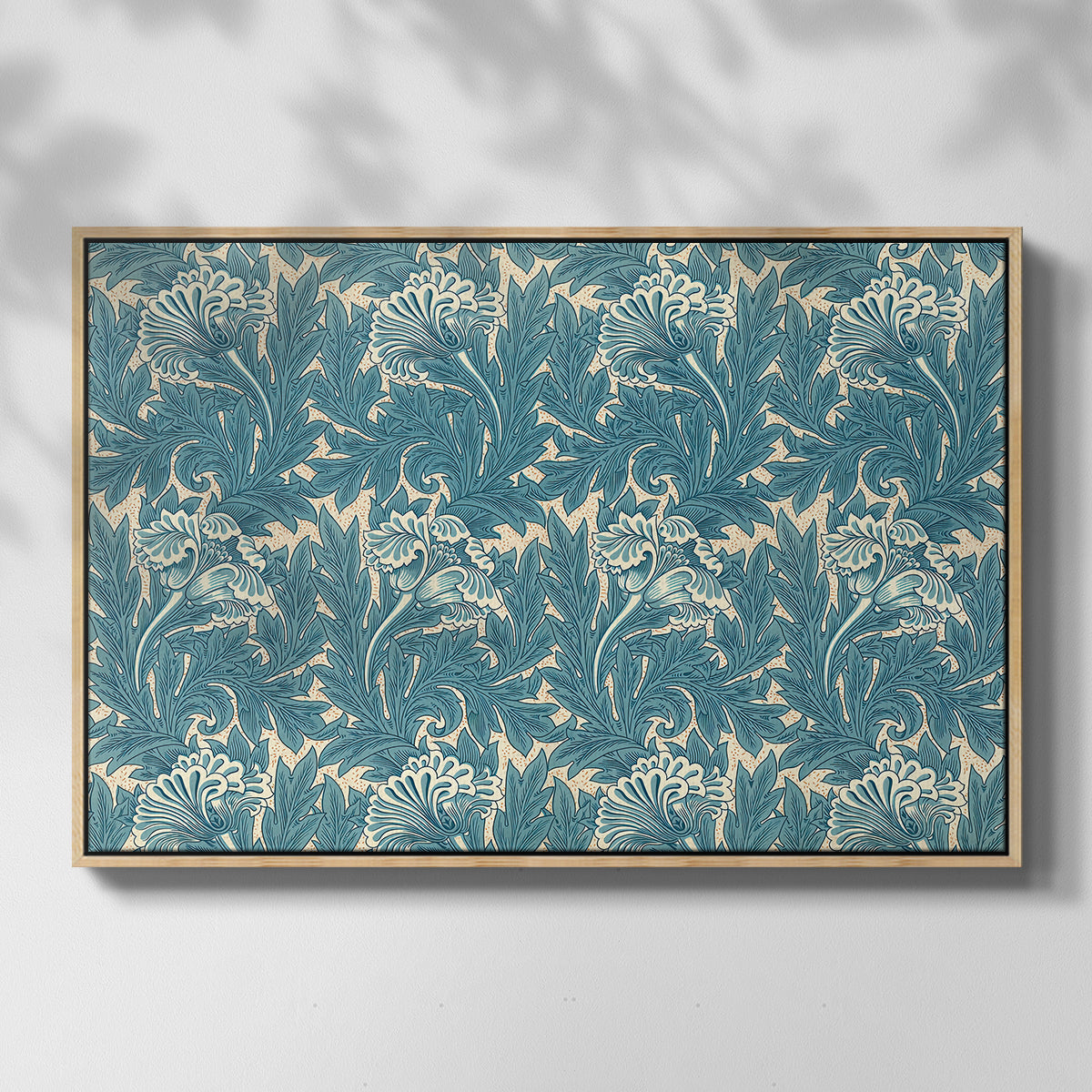 Tulip (Teal), 1875 - Floater Framed Canvas Print