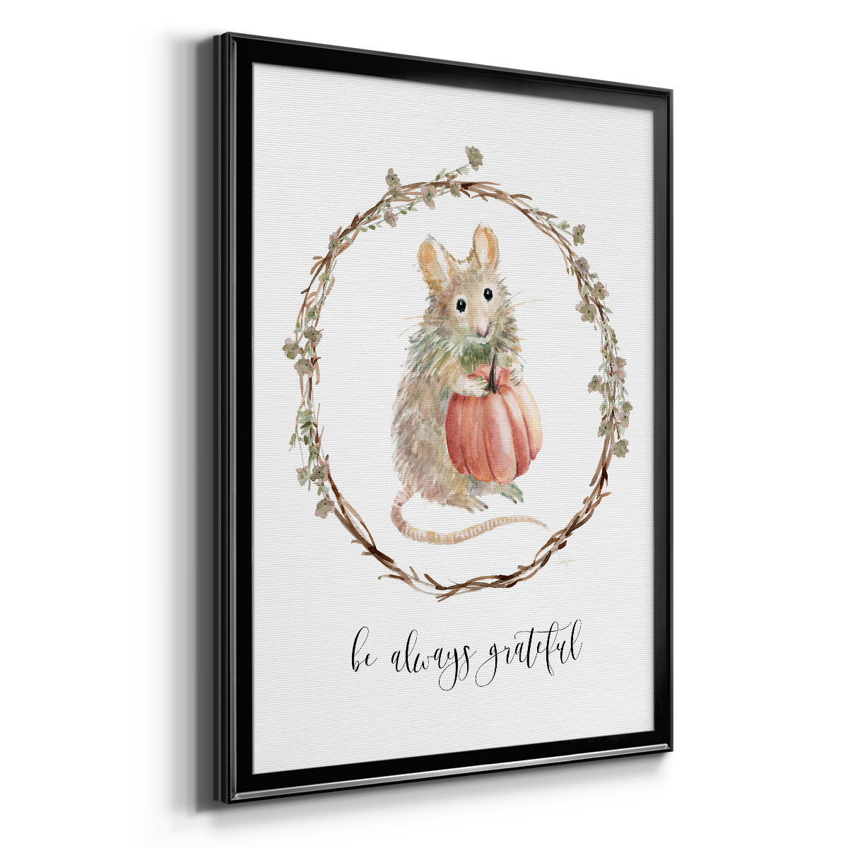 Harvest Home Mouse - Modern Framed Canvas Print