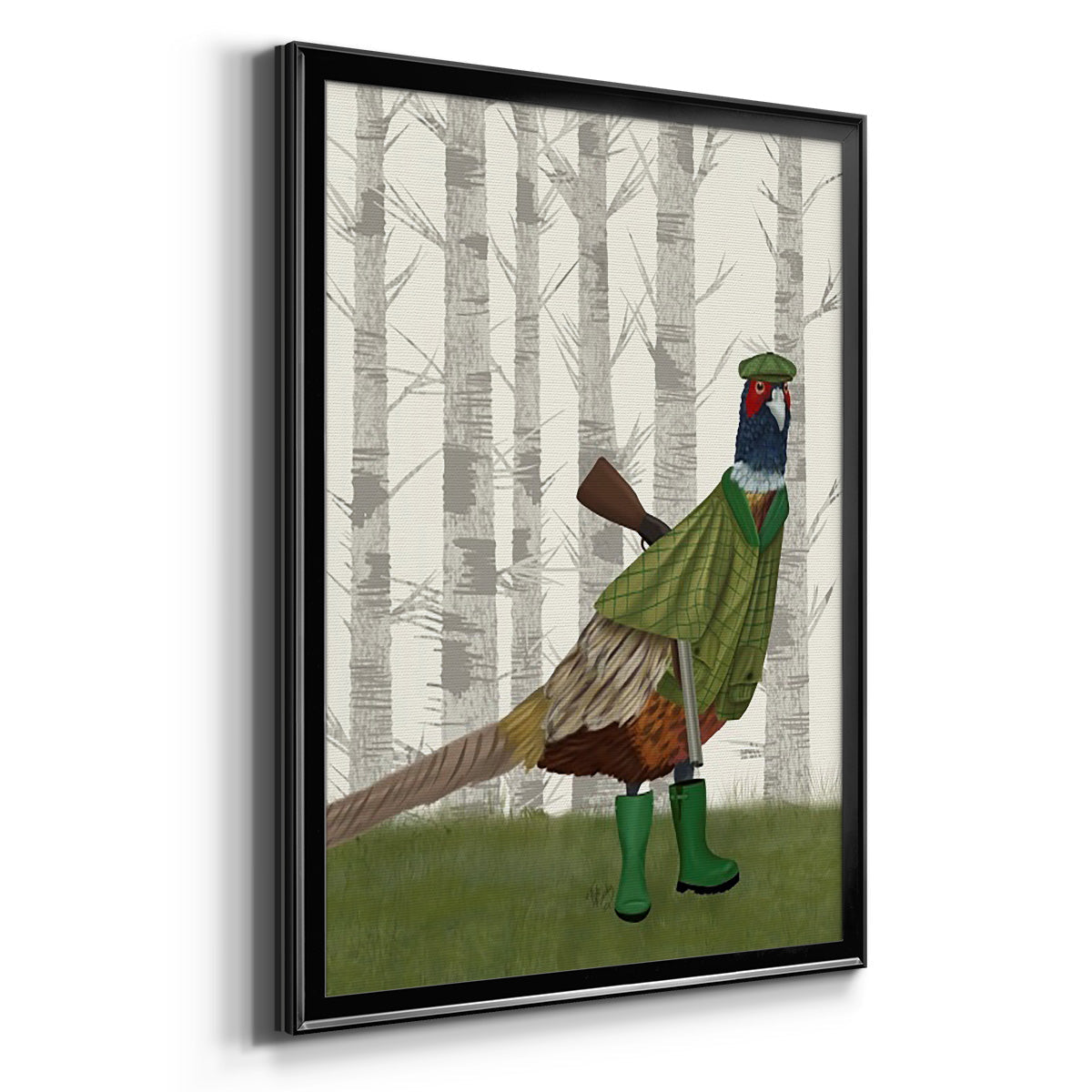 Pheasant Shooting Party 2 - Modern Framed Canvas Print