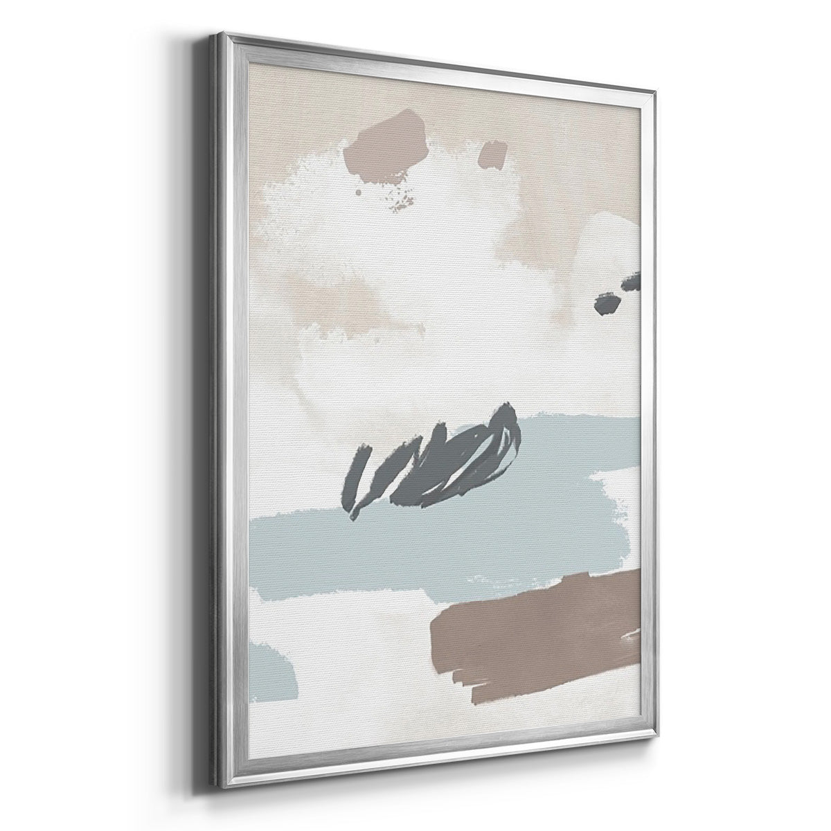 Neutral Wash II - Modern Framed Canvas Print