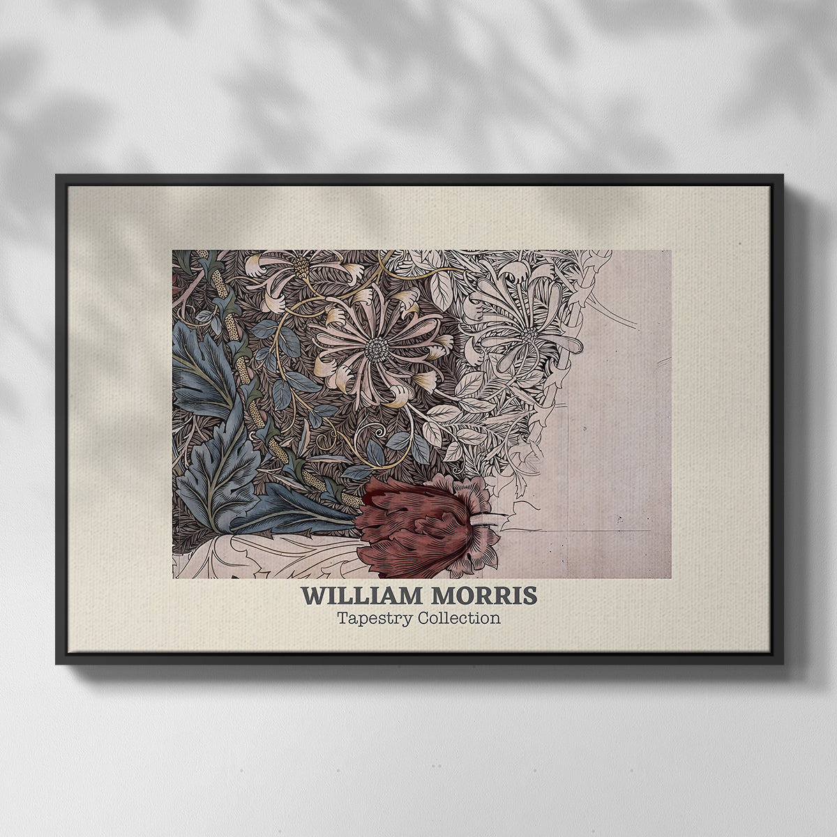 Honeysuckle (Tapestry Collection), 1874 - Floater Framed Canvas Print