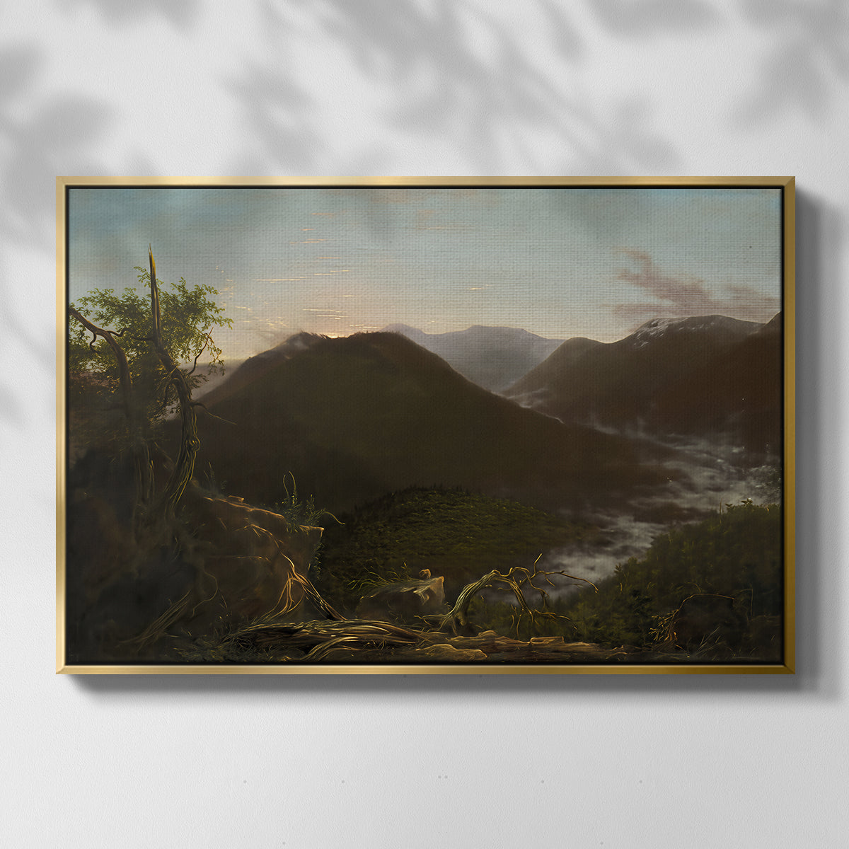Sunrise in the Catskill Mountains, 1826 - Floater Framed Canvas Print