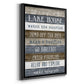 Simple Lake Rules - Modern Framed Canvas Print