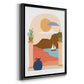 Paper Scene III - Modern Framed Canvas Print