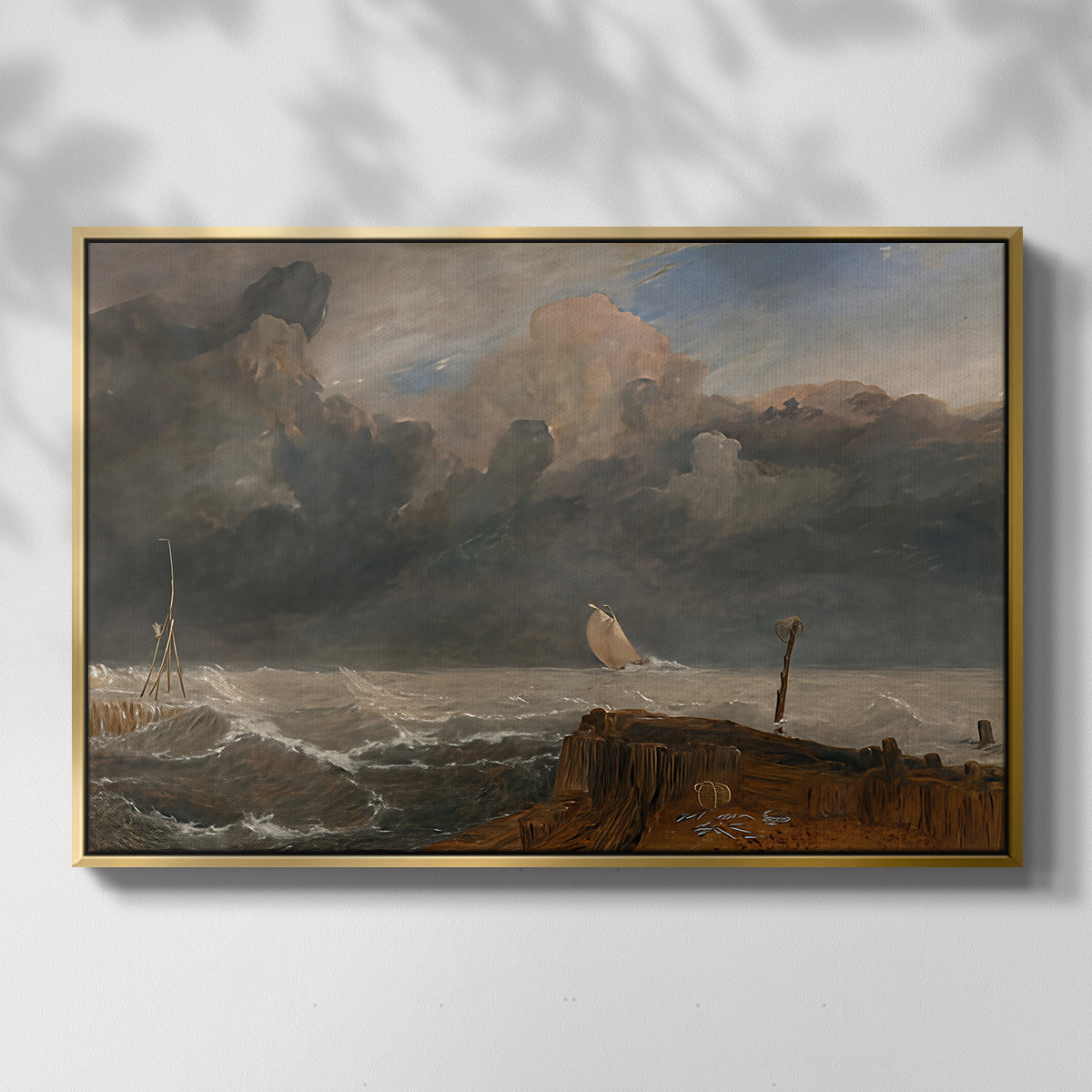Port Ruysdael, 1827 - Floater Framed Canvas Print