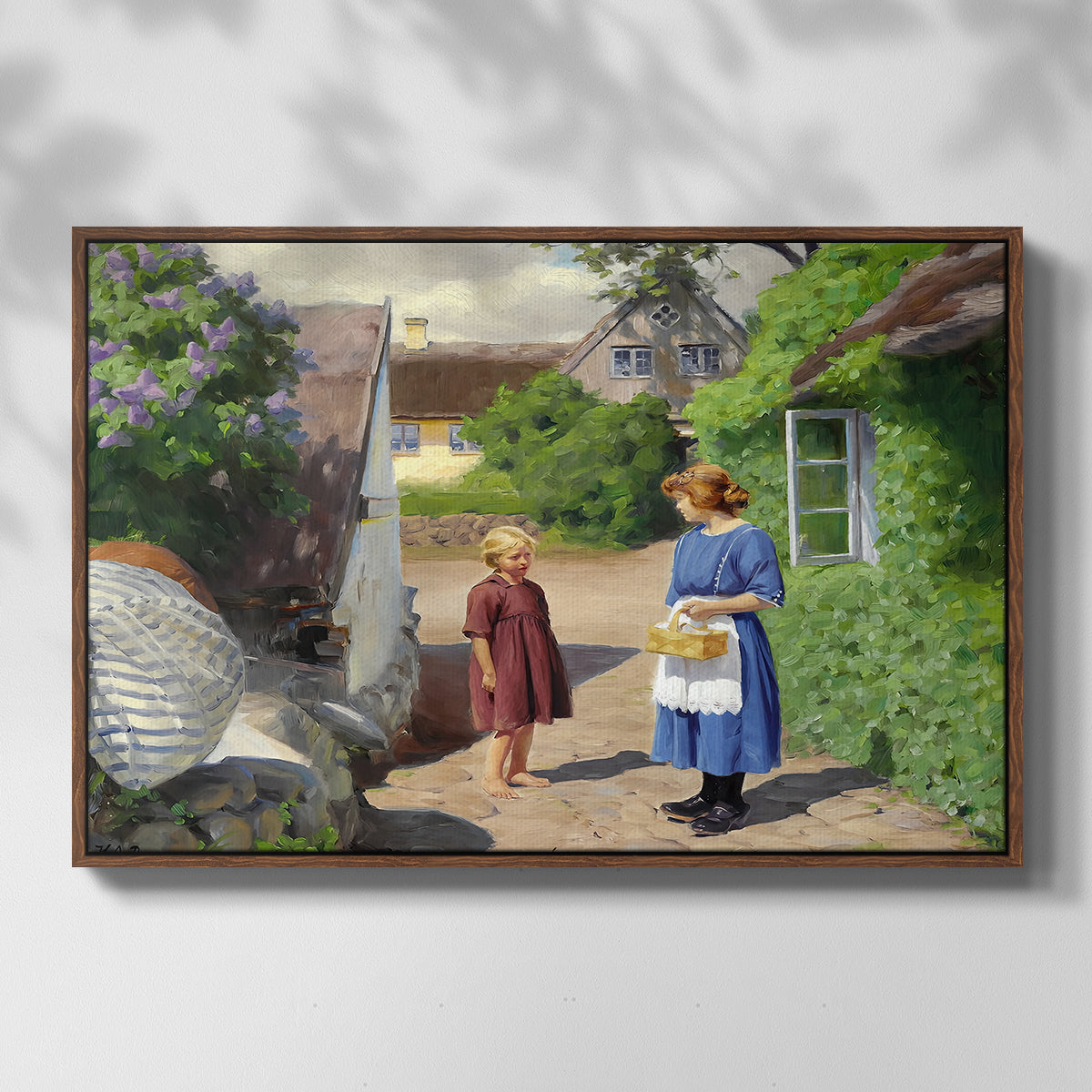 Summer Day in Jyllinge, 1922 - Floater Framed Canvas Print