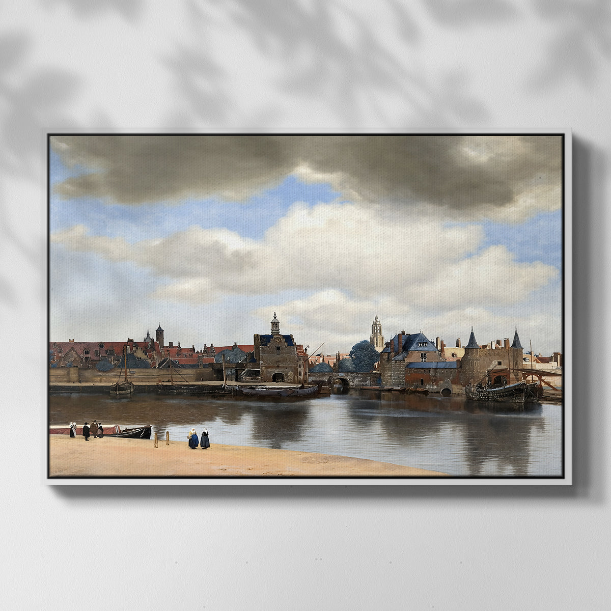 View of Delft, c. 1660-1661 - Floater Framed Canvas Print
