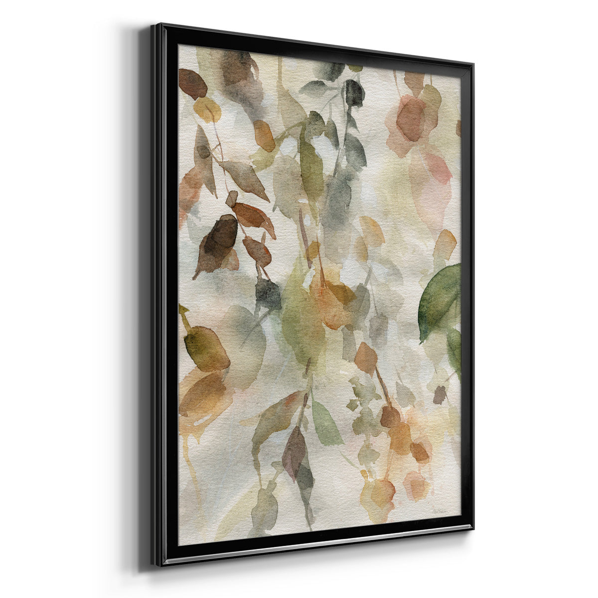 Cascading Nature II - Modern Framed Canvas Print