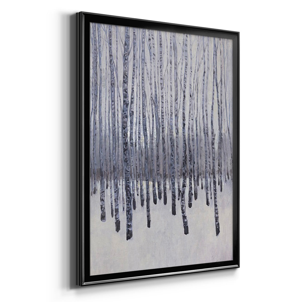 Bare Trees in Winter II - Modern Framed Canvas Print