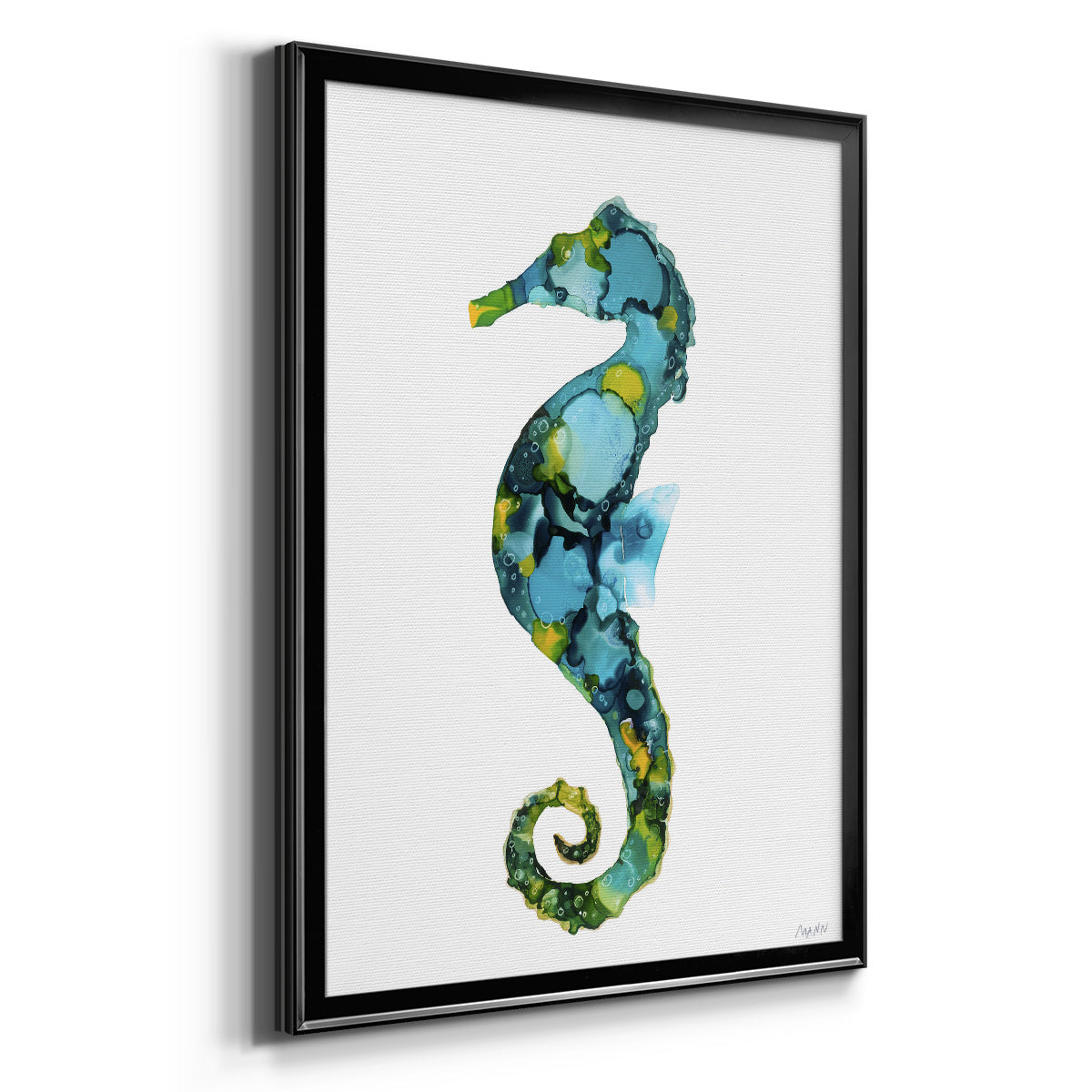 Seahorse - Modern Framed Canvas Print
