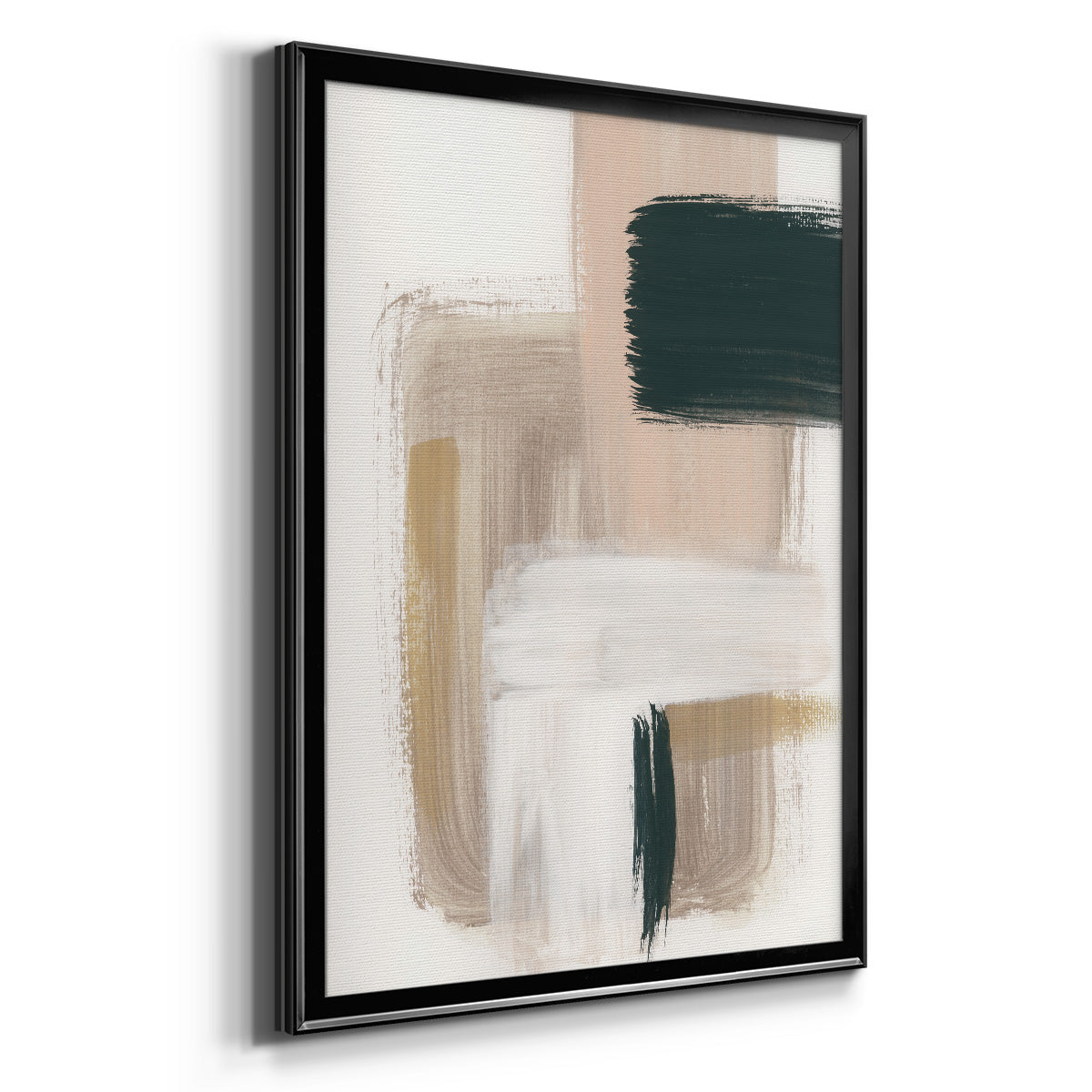 Marble Block Symmetry I - Modern Framed Canvas Print