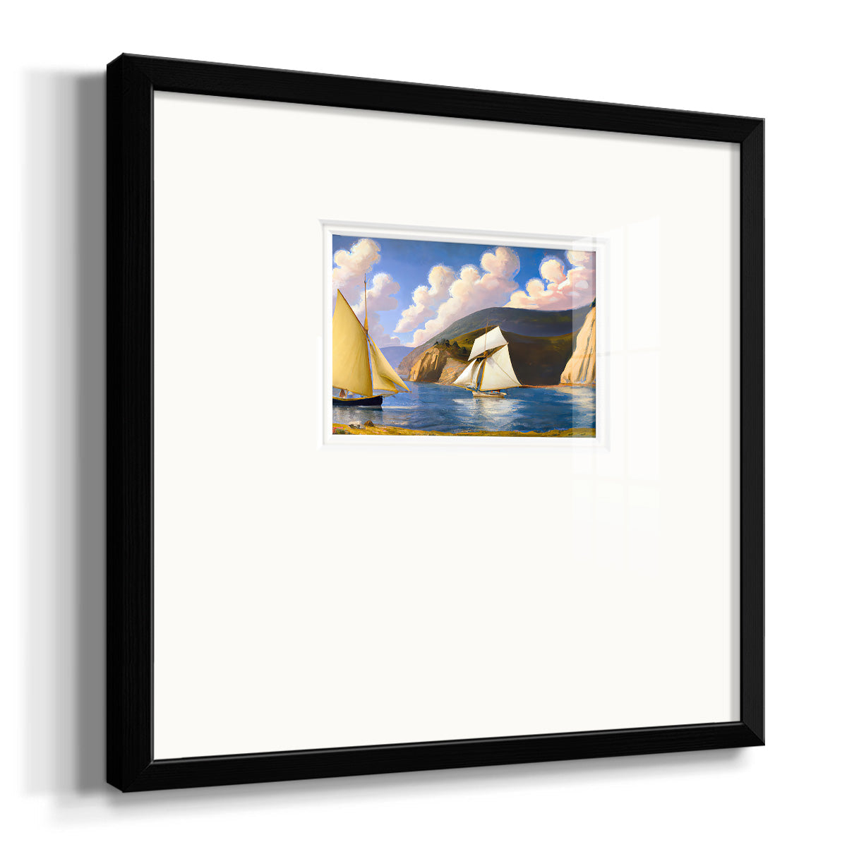 Golden Sail Valley Premium Framed Print Double Matboard