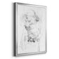 Graphite Abstract IV - Modern Framed Canvas Print
