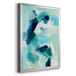 Teal Composition I - Modern Framed Canvas Print