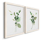 Sprigs in Green I   - Premium Framed Canvas 2 Piece Set - Ready to Hang