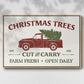 Christmas Farm Sign Collection A - Framed Gallery Wrapped Canvas in Floating Frame