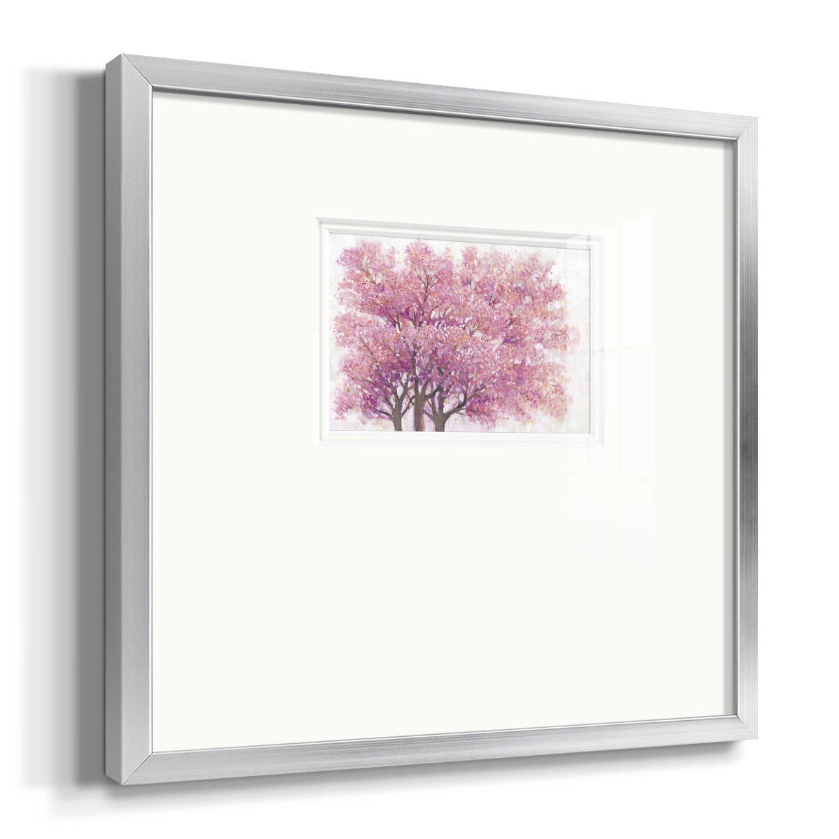 Pink Cherry Blossom Tree I Premium Framed Print Double Matboard