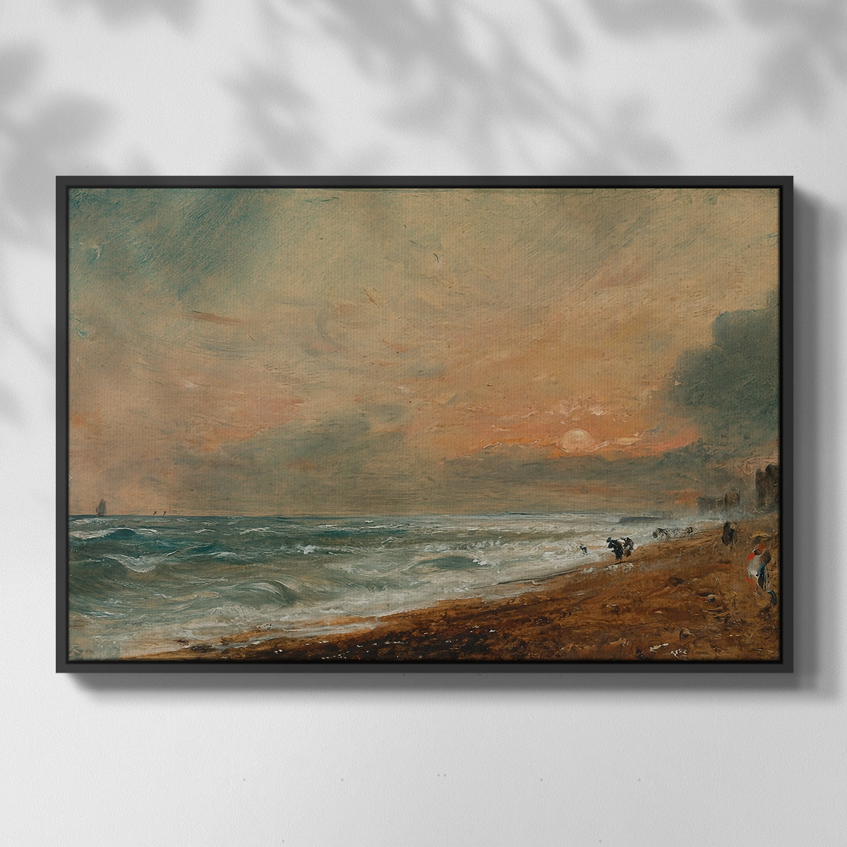 Hove Beach, c. 1824-1826 - Floater Framed Canvas Print