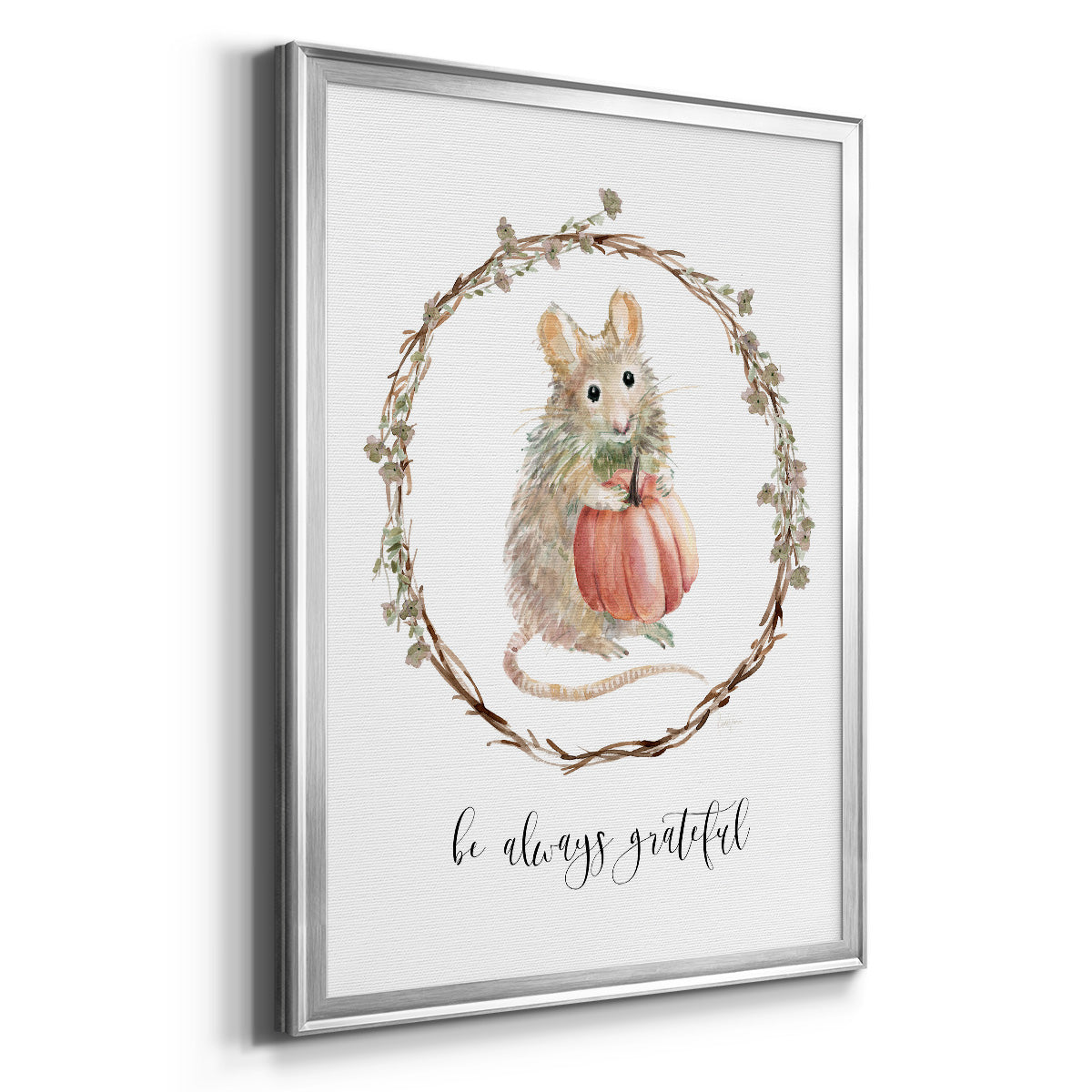 Harvest Home Mouse - Modern Framed Canvas Print