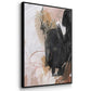 Unbleached Neutrals I - Framed Premium Gallery Wrapped Canvas L Frame 3 Piece Set - Ready to Hang