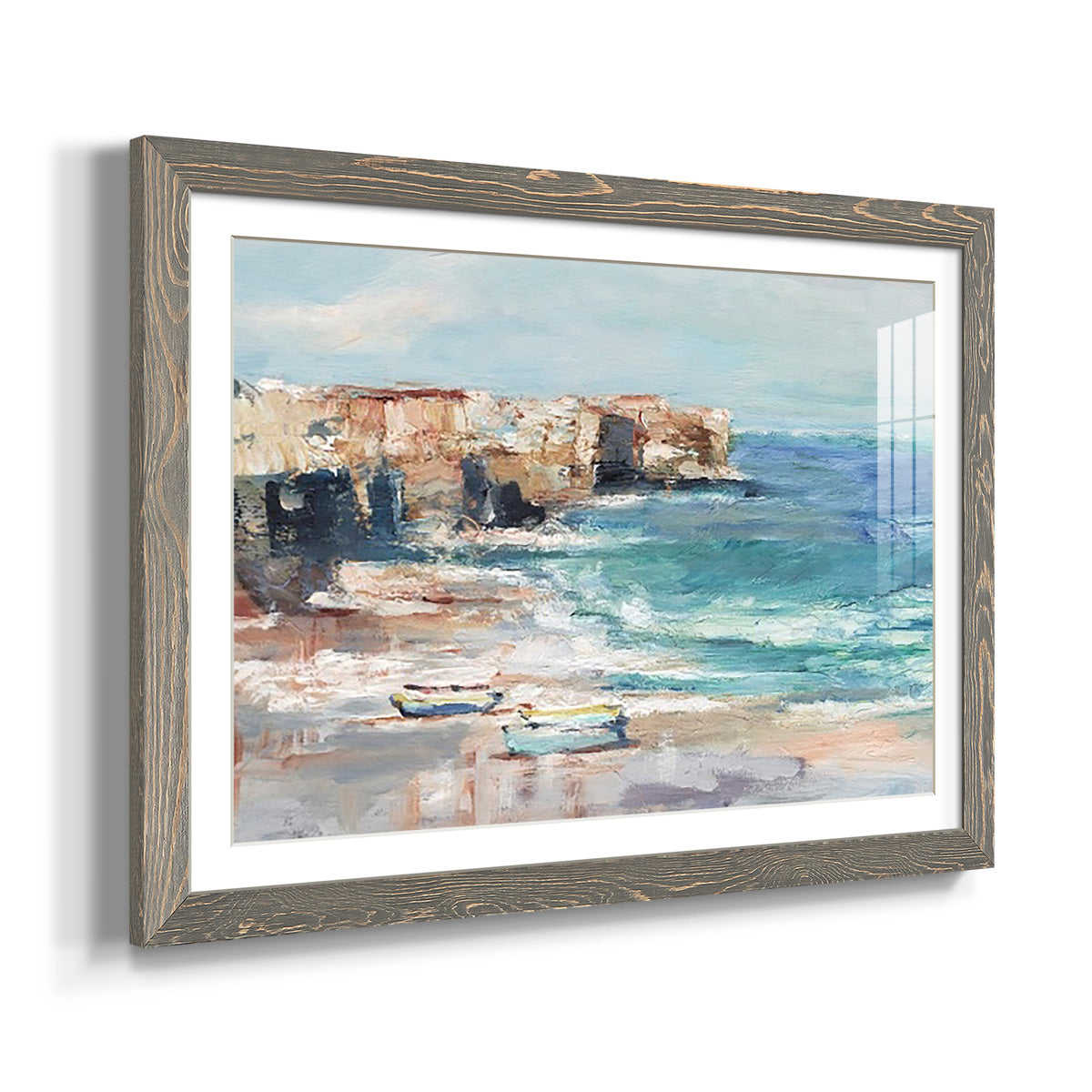 Sea Cliff Study I - Barnwood Framed Art Print