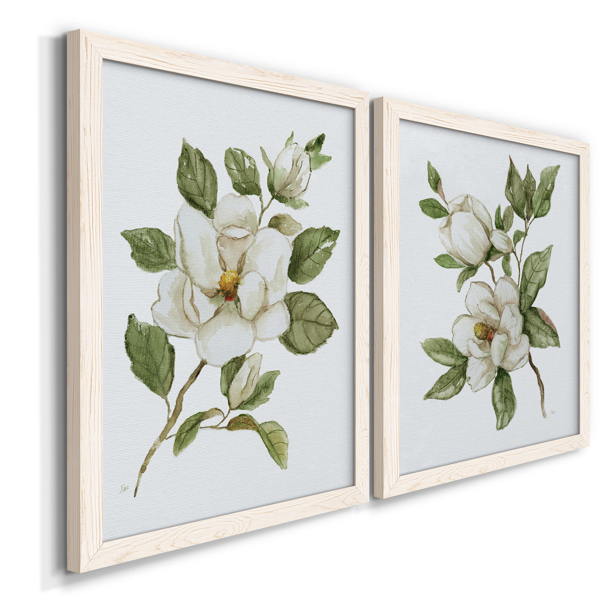 Magnolia Morning I - Premium Framed Canvas 2 Piece Set - Ready to Hang