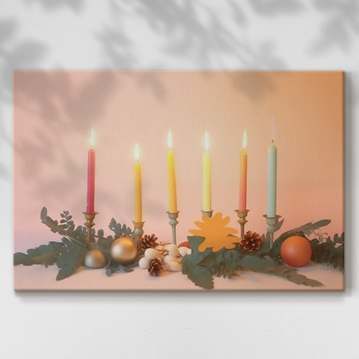 Twilight of Tinsel-Gold Snow - Canvas Art Print