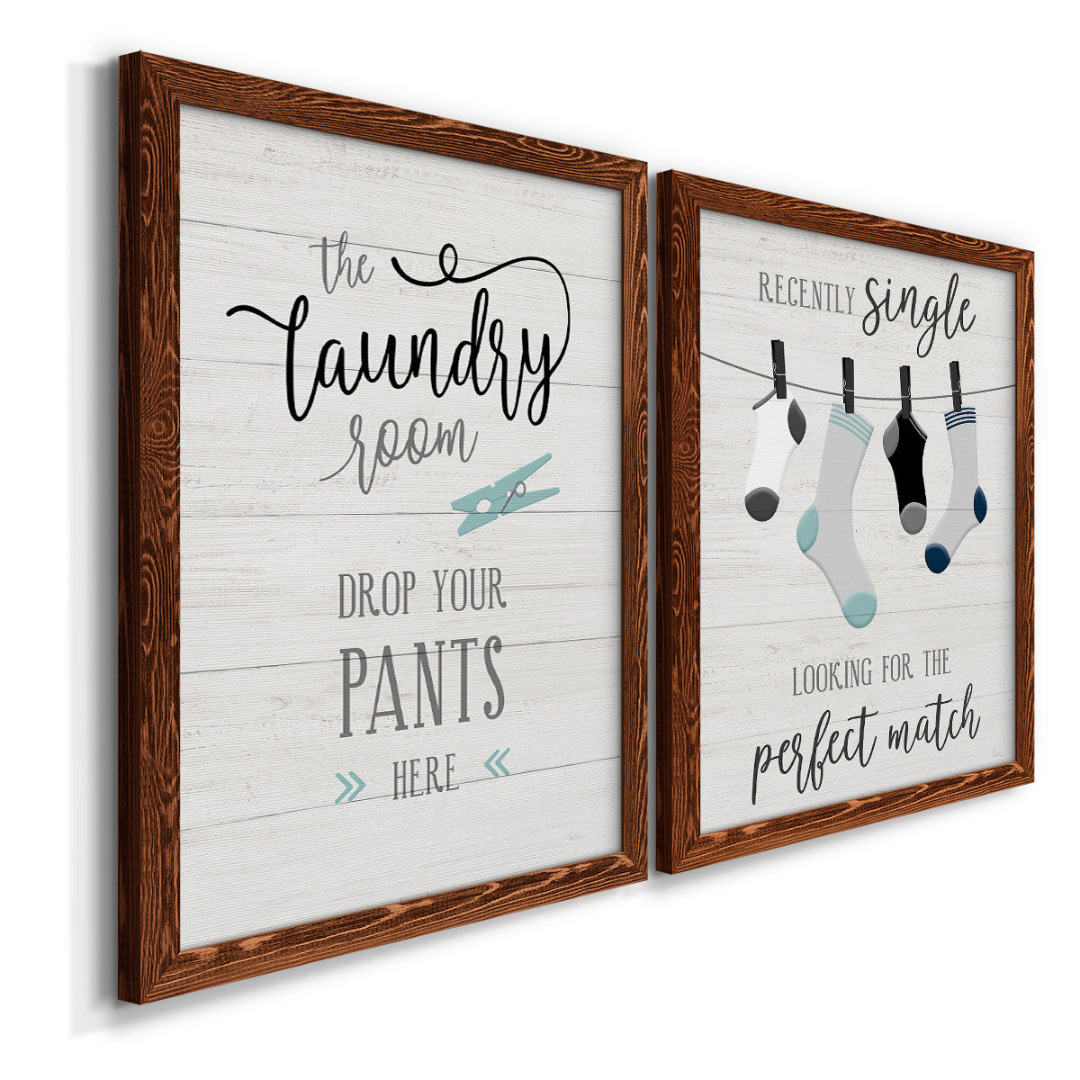 Drop Your Pants - Premium Framed Canvas 2 Piece Set - Ready to Hang