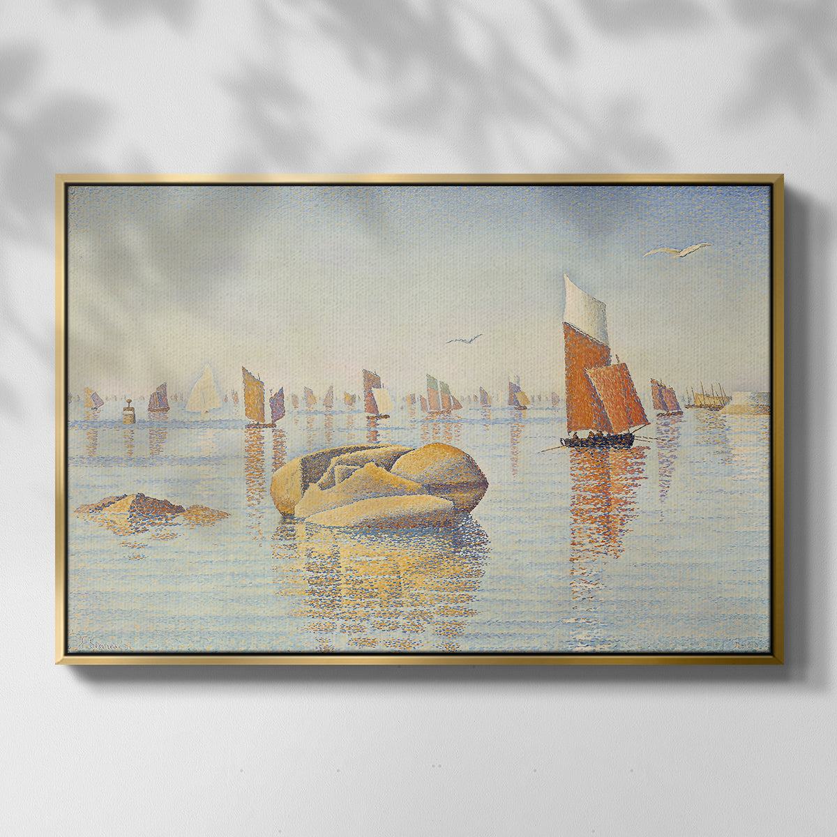 Concarneau, Quiet Morning, Opus 219, 1891 - Floater Framed Canvas Print