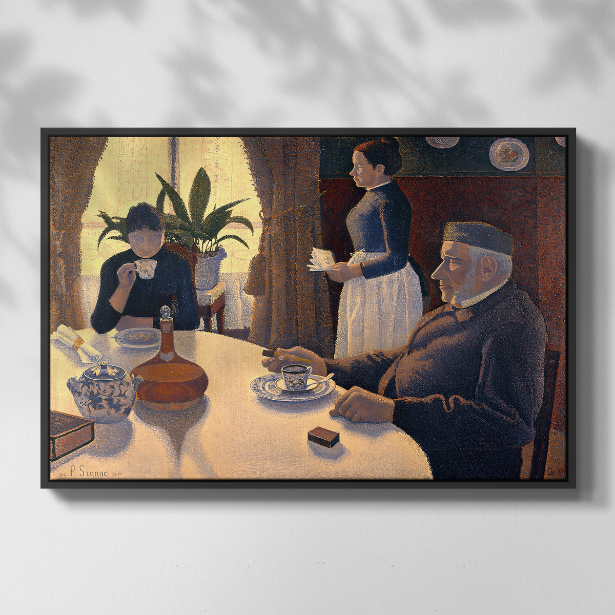 The Dining Room (Breakfast), 1886-1887 - Floater Framed Canvas Print