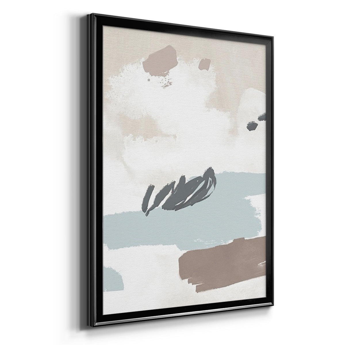 Neutral Wash II - Modern Framed Canvas Print