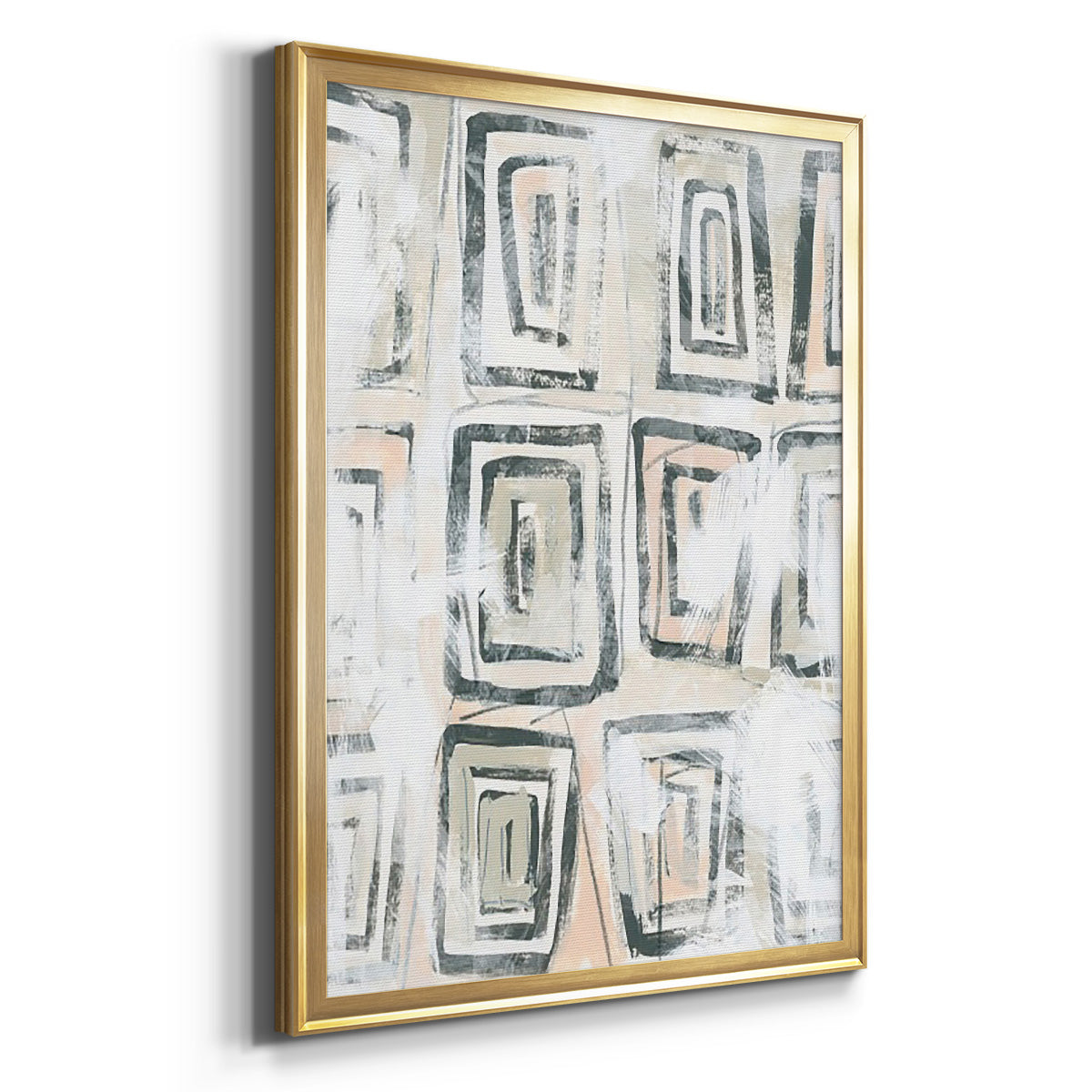 Sand Glyphs IV - Modern Framed Canvas Print