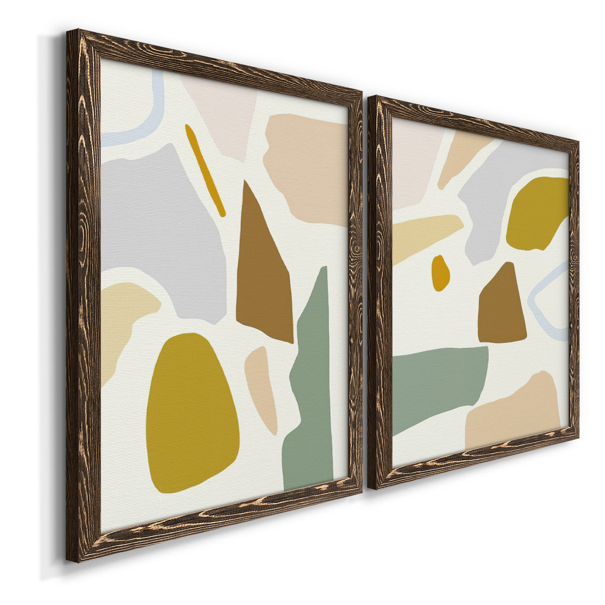 Pastel Splotches I - Premium Framed Canvas 2 Piece Set - Ready to Hang