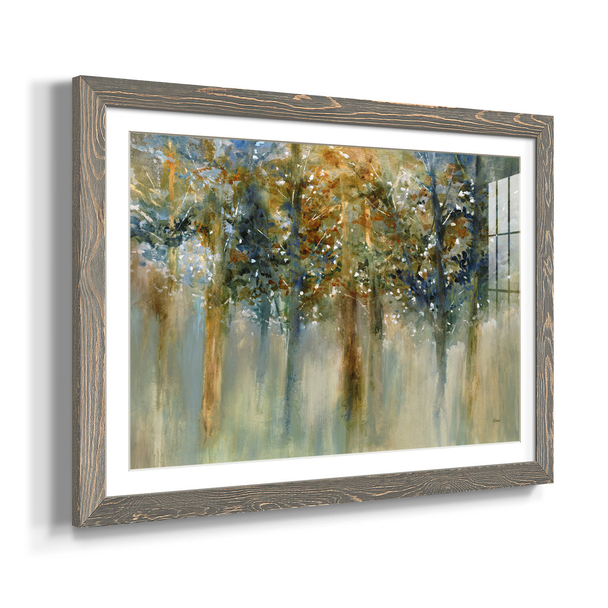 Rustic Leaves II - Barnwood Framed Art Print