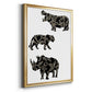 Ornamental Safari Animals II - Modern Framed Canvas Print