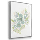 Seafoam Petals I - Framed Premium Gallery Wrapped Canvas L Frame 3 Piece Set - Ready to Hang